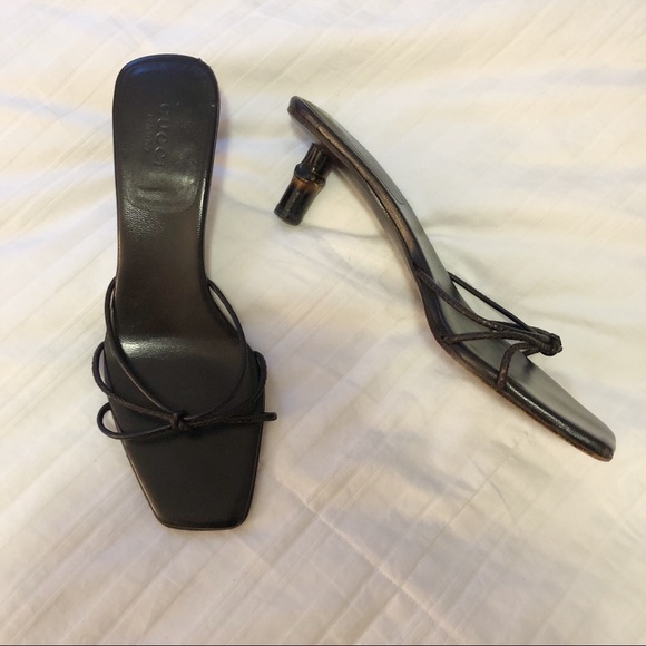 vintage gucci bamboo heels
